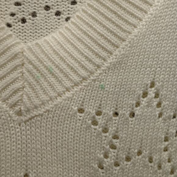 Hem & Thread Women’s Knit Sweater Small Cream Pullover Soft Textured Knit - Picture 3 of 7